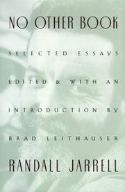 Cover of: No other book: selected essays