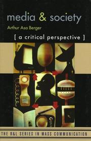 Cover of: Media and Society | Arthur Asa Berger