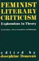 Cover of: Feminist literary criticism: explorations in theory