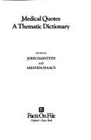 Cover of: Medical quotes: a thematic dictionary