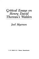 Cover of: Critical essays on Henry David Thoreau's Walden