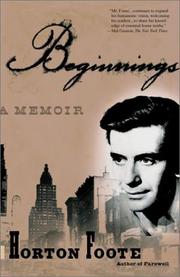 Cover of: Beginnings: A Memoir