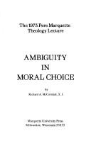 Cover of: Ambiguity in Moral Choice