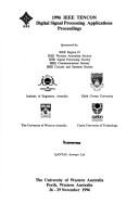 Cover of: 1996 IEEE TENCON, Digital Signal Processing Applications: Proceedings |