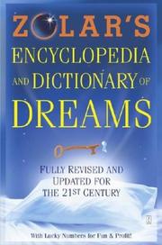 Cover of: Zolar's encyclopedia and dictionary of dreams