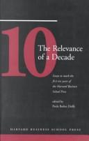 Cover of: The Relevance of a Decade by Paula Barker Duffy