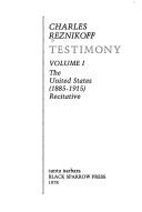 Cover of: Testimony: the United States, 1885-1915 : recitative