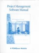 Cover of: Project management software manual
