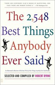 Cover of: The 2,548 best things anybody ever said
