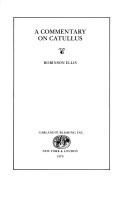 Cover of: A commentary on Catullus