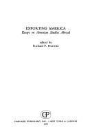 Cover of: Exporting America: essays on American studies abroad