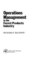 Cover of: Operations management in the forest products industry