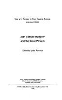 Cover of: 20th century Hungary and the great powers