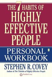 Cover of: The 7 habits of highly effective people personal workbook by Stephen R. Covey