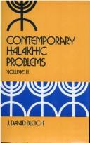 Cover of: Contemporary Halakhic Problems (Library of Jewish Law and Ethics)