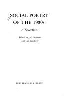 Cover of: Social Poetry of the 1930s |