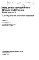 Cover of: State and local government finance and financial management: A compendium of current research