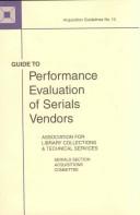 Guide to performance evaluation of serials vendors