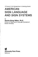 Cover of: American sign languages and sign systems