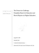 Cover of: The Preservice challenge: discipline-based art education and recent reports on higher education : seminar proceedings, August 8-15, 1987, Snowbird, Utah : a national invitational seminar
