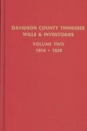Cover of: Davidson County, Tennessee wills & inventories
