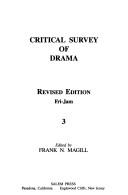 Cover of: Critical Survey of Drama: Authors 837-1264 Fri-Jam (English Language)
