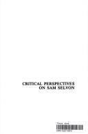 Cover of: Critical perspectives on Sam Selvon