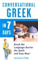 Cover of: Conversational Greek in 7 days