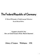 The Federal Republic of Germany by Arnold Hereward Price