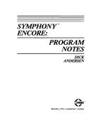 Cover of: Symphony encore: Program notes (SYBEX computer books)