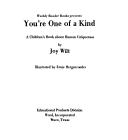 Cover of: You're one of a kind by Joy Berry