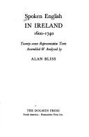 Cover of: Spoken English in Ireland, 1600-1740: Twenty-seven Representative Texts (Dolmen Texts)