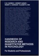 Cover of: Handbook of Research and Quantitative Methods in Psychology: For Students and Professionals