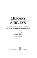 Cover of: Library surveys: an introduction to the use, planning procedure, and presentation of surveys