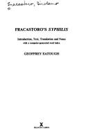 Cover of: Fracastoro's Syphilis