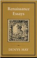 Cover of: Renaissance Essays (History Series (Hambledon Press).)