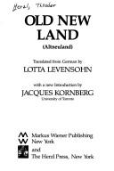 Cover of: Old new land =: Altneuland