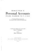 Cover of: World War II: personal accounts--Pearl Harbor to V-J Day : a traveling exhibition sponsored by the National Archives and Records Administration