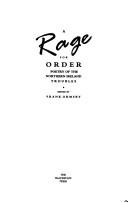 Cover of: A Rage for order: poetry of the Northern Ireland troubles