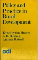 Policy and practice in rural development : proceedings of the second International Seminar on Change in Agriculture, Reading, 9-19 September 1974