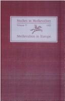 Cover of: Studies in Medievalism V: Medievalism in Europe (Studies in Medievalism)