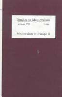 Cover of: Medievalism in Europe II