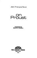 Cover of: On Proust.
