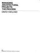 Cover of: Managing architectural projects--the process