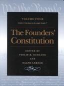 Cover of: The Founders' Constitution: Article 1, Section 8, Clause 5, Through Article 2, Section 1