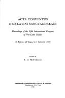 Cover of: Acta Conventus Neo-Latini Sanctandreani (Medieval and Renaissance Texts and Studies)