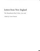 Cover of: Letters from New England: the Massachusetts Bay Colony, 1629-1638