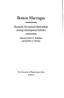 Cover of: Boston marriages by Esther D. Rothblum, Kathleen A. Brehony