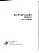 Cover of: SAS user's guide: statistics.