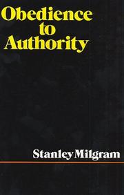Cover of: Obedience to Authority by Stanley Milgram